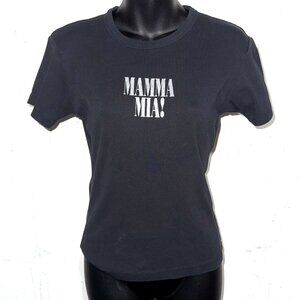 MAMA MIA! Black Tee Size Small/Medium